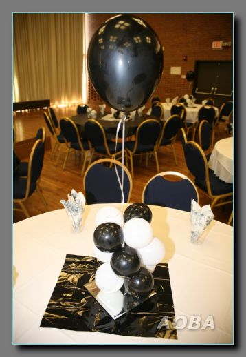 <small>Table setup for evening Dinner Dance</small>